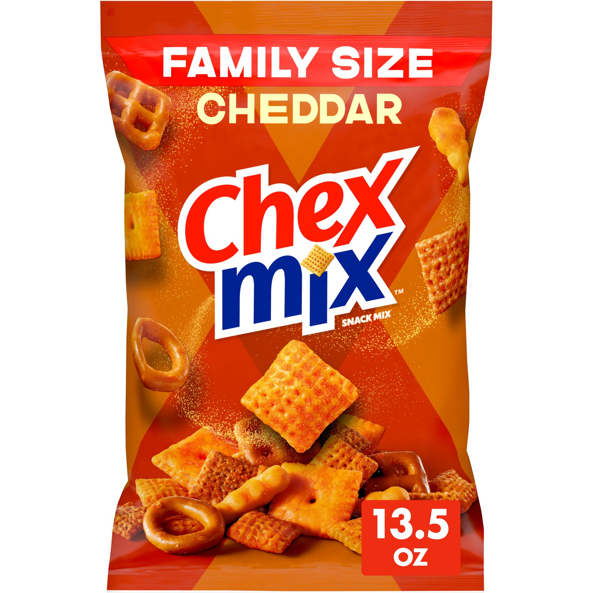 Chex Mix Cheddar Large - 13.5oz: Whole Grain, Cholesterol Free