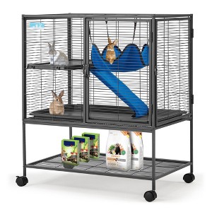 Garvee Ferret Cage, 4 Tier Large Chinchilla Cage with Hammock,Removable Tray for Ferret, Chinchilla, Guinea Pig,Hamster - 1 of 4