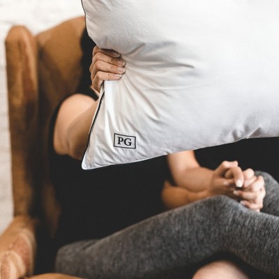 Luxurious White Goose Down Queen Pillow with Hypoallergenic Cotton Protector