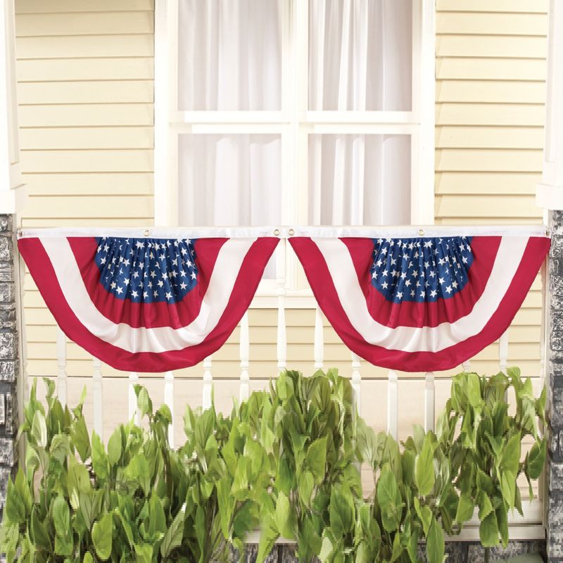 Collections Etc Stars and Stripes Flag Bunting - Set of 2, 2 of 3