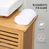 Resenkos Toilet Storage Cabinet, Bathroom Storage Cabinet,Bathroom Sink Cabinet, Bamboo Under Sink Cabinet Cupboard Organizer with 2 Slatted Doors, - 4 of 4