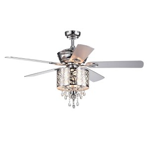 52" x 52" x 30" 3-Light Ceiling Fan Chandelier Gray - Warehouse Of Tiffany - 1 of 4