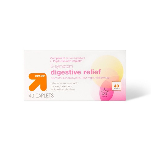 Digestive Relief Bismuth Caplets - 40ct - up & up™ - image 1 of 4