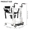 Hoyer Lifts for Home Use, Electric Patient Lift Transfer Chair, Hydraulic Patient Lift Transfer Chair, Bathroom Wheelchair with 180¡ã Split Seat - 3 of 4