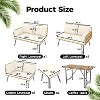 3-Piece Boho Outdoor Patio Furniture Set with Table, All-Weather Wicker Rattan Sectional Sofa with Cushions, Metal Frame - 2 of 4