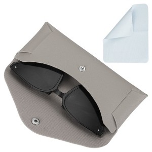 Unique Bargains PU Leather Waterproof Anti-Scratch Eyeglass Case 6.7" x 2.6" - 1 of 4