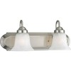 Progress Lighting Builder Collection 2-Light Wall Light in Brushed Nickel with Alabaster Glass Shade - 3 of 3