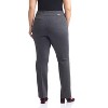 Rekucci Plus Size Comfort Knit Straight Leg Pants for Curvy Women with Tummy Control - 3 of 4