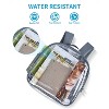 MaseiKar Clear Backpack Stadium Approved, Small Clear Backpack with Padded Shoulder Straps for School Security Travel Concert Sport Events - Grey - 4 of 4
