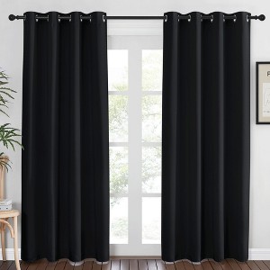 NICETOWN Grommet Top Blackout Curtains, Thermal Insulated Noise Reducing Window Drapes (Set of 2) - 1 of 4