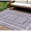 Lavender And Ivory Geometric Washable Indoor Outdoor Area Rug - 2 of 4