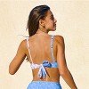Women's Floral Print Two-Tone Bikini Tops - Cupshe - 3 of 4