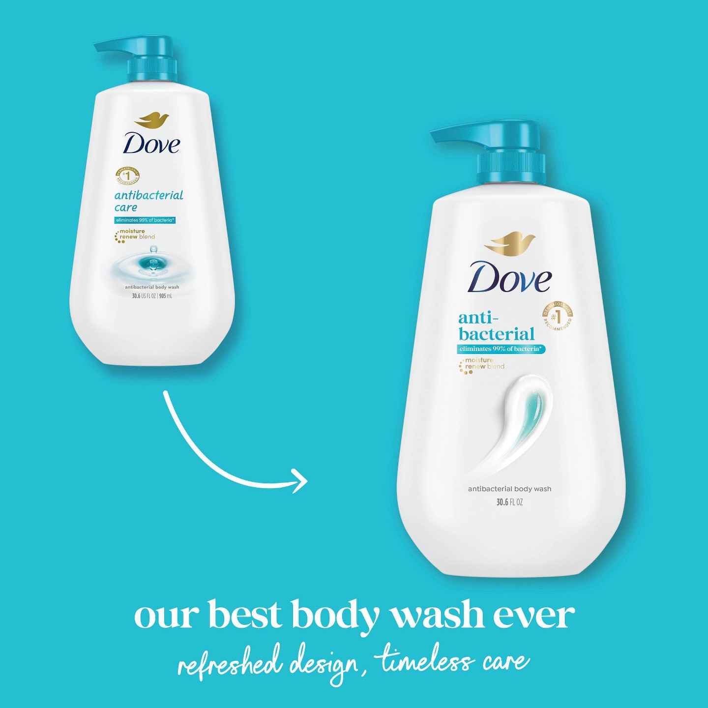 Антибактериальный гель для душа с дозатором Dove Beauty, 30.6 fl oz — фото 3