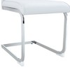 GlasFlength Indoor Dining Chairs Modern Dining Place with Comfortable Support for Dining Room or Kitchen, White,17.5”*16”*39" - 4 of 4