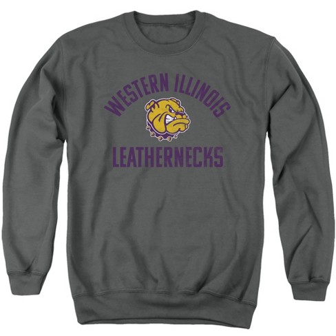 Western Illinois University Official Leathernecks Logo Unisex Adult Crewneck Sweatshirt, Charcoal - image 1 of 4