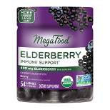 MegaFood Immune Support with Zinc Organic Vegan Gummies - Elderberry - 54ct