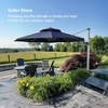PURPLE LEAF 10/11/12/13ft Outdoor Patio Cantilever Umbrella with Base Offset Umbrella 360 Degree Rotation Round Umbrella for Deck Pool Garden - 4 of 4