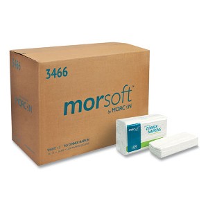 Morcon Tissue Morsoft Dinner Napkins, 2-Ply, 14.5 x 16.5, White, 3,000/Carton - 1 of 4