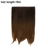 Unique Bargains Women's Straight Long Hair Hair Extensions High Temperature Fiber Gradient Yellow Brown 1 Pc - 3 of 3