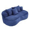SKRAN Bean Bag sofa Lazy Sofa Lounger  Bean Bag Chair Couch for Adults and Kids, Indoor & Outdoor, Accent Floor Soft Lounge Chair (Navy) - 4 of 4
