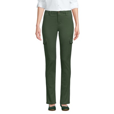 Lands' End Women's Mid Rise Slim Cargo Chino Pants