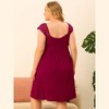 Agnes Orinda Women's Plus Size Lace Cap Sleeve Cool Peplum Flowy Comfort Nightgowns - 4 of 4