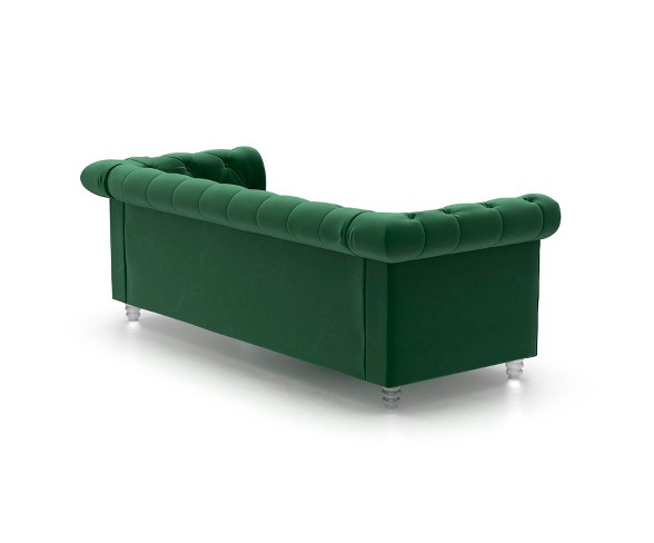 Louise Tufted Velvet Sofa Emerald Green - AF Lifestlye