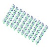 Unique Bargains Plastic Luggage ID Label Name Tag Badge Clip Holder Keyring 100 Pcs Blue Green - 4 of 4