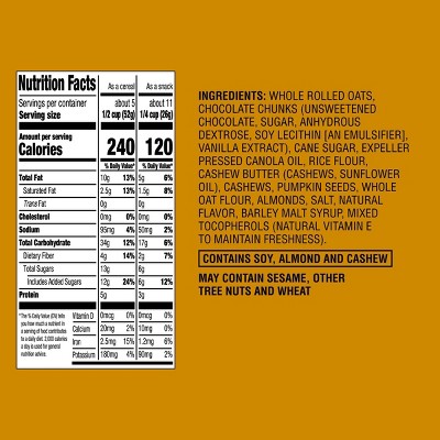 Dark Chocolate Cashew Butter Granola - 10oz - Good & Gather™