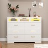 Hommoo White 9 Drawer Dresser with LED Light - 2 of 4