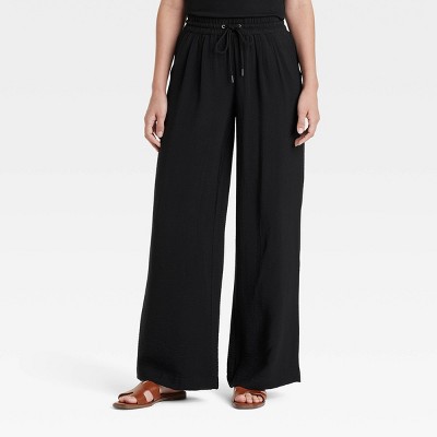 Women's High-Rise Wide Leg Pull-On Pants - A New Day™