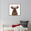 Amanti Art Christmas Moose and Christmas Owls Forward by Fab Funky Canvas Wall Art Print Framed - 4 of 4