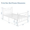 VECELO Twin/Full/Queen Metal Platform Bed Frame with Headboard and Footboard, Industrial Bed Frame, No Box Spring Needed, Storage Space - 2 of 4