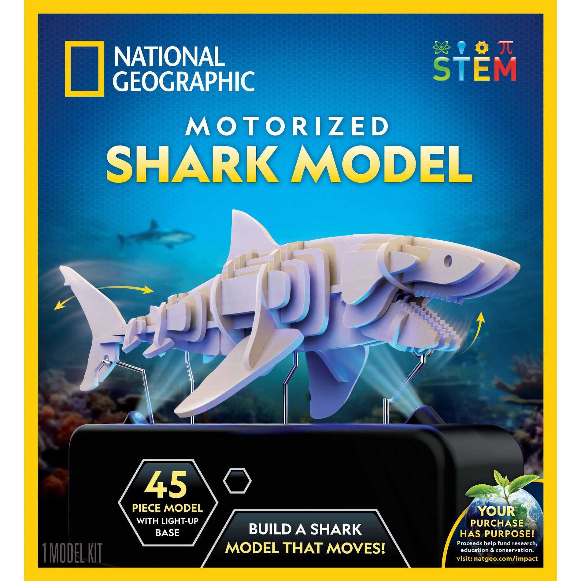National Geographic 3D Motorized Shark Model Stem Activity Kit