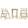 vidaXL Bistro Set Cream White Bamboo, Fabric (100% polyester) - 4 of 4