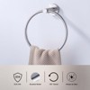 WOWOW 3-Piece Bath Hardware Set with Towel Ring and Towel/Robe Hooks in Stainless Steel - 3 of 4