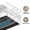 SKONYON Dish Drying Rack 2-Tier Detachable Stainless Steel Rack with Cutlery Box and Cup Holder - 4 of 4