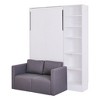 TIRAMISUBEST Twin/Full Size Murphy Bed Wall Bed with Sofa, Space Saving Foldable Murphy Cabinet Bed with Open Storage Shelves - 4 of 4