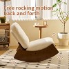 CAVINAS Corduroy Glider Rocking Chair with Retro Striped Pattern,Modern Upholstered Rocking Chairs,Nursery Accent Chair for Bedroom - 2 of 4