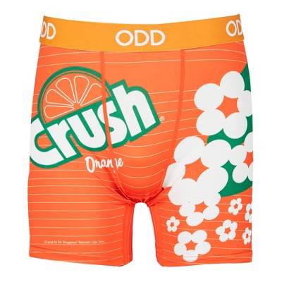 Odd Sox, Orange Crush Stripes, Novelty Boxer Briefs For Men, Large