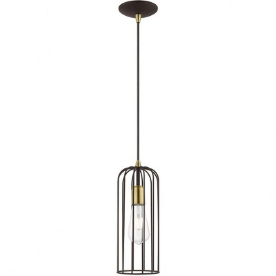Glenbrook Mini 5'' Bronze & Antique Brass Indoor/Outdoor Pendant Light
