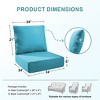 Gymojoy 24x24x6" Outdoor Cushion Patio Chair Furniture Cushion 28D High Density Sponge Cushion with Removable Cover Cushion Replacement - 2 of 4