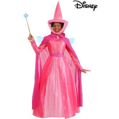 HalloweenCostumes.com Women's Disney Sleeping Beauty Flora Costume, Pink Fairy Godmother Cosplay Outfit