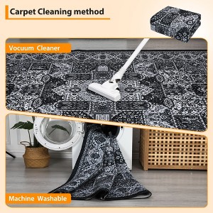 Modern Geometric Trellis Washable Area Rug - Non-Slip Low-Pile Indoor Carpet for Living Room, Bedroom, Dining Room & Office - 1 of 4