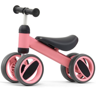 Infans Baby Balance Bike Toddler Riding Toys  w/ 4 Wheels Pink