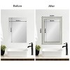 Amanti Art Mirror Makeover Bathroom Mirror Frame Border Kit - Fully Assembled Peel and Stick Frame - Mirror NOT Included - Flair Trim - 4 of 4