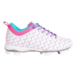 RIP-IT Girls' Play Ball Softball Cleat - Purple/Pink/Aqua Size 2.5 - 1 of 1