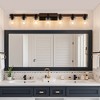 TOBILI 50" Rustic 7-Light Vanity Light,Industrial Bathroom Wall Sconce with Glass Shades and Wood Accent,Modern Farmhouse Lighting Fixture(No Bulbs) - 4 of 4