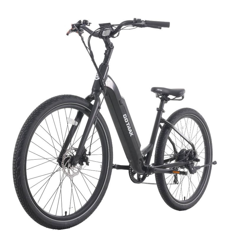 GOTRAX Adult ET10 27.5&#34; Step Through Electric Hybrid Bike - Black, 1 of 5