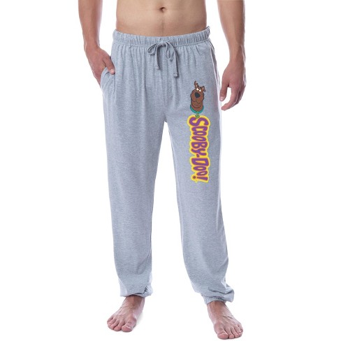 Scooby-Doo Mens' Scooby Classic  Title Logo Jogger Pajama Pants Grey - image 1 of 3